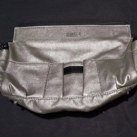 Miche Silver Clutch with Ruched Metallic Finish Shell - Picture 1 of 9